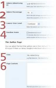 Author Advertising Plugin Configuration