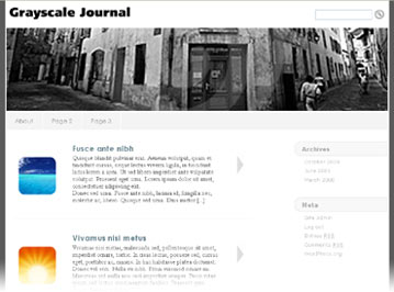 grayscale journal: free wp theme